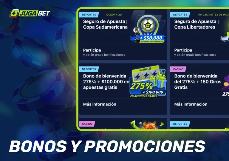 Promociones activas de JugaBet Chile con el paquete de bienvenida de casino